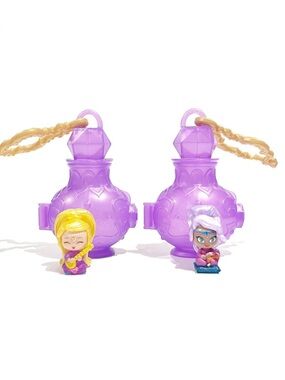 Shimmer and Shine Teenie Genie Mini Dolls in Bottle Keychain Case Leah Purple